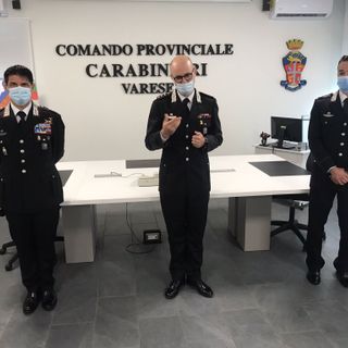 Da sinistra: il tenente colonnello Ninni, il comandante provinciale Piasentin e il maggiore Pirrera