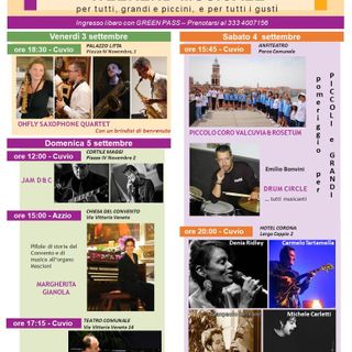 Ad Azzio e Cuvio a settembre arriva "Musicuvia"