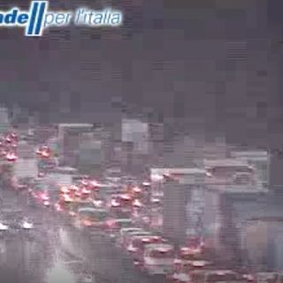 La situazione traffico vista dalla webcam di Autostrade per l'Italia