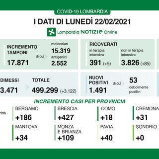 Coronavirus, in provincia di Varese oggi 34 contagi. In Lombardia 1.491 casi e 45 vittime