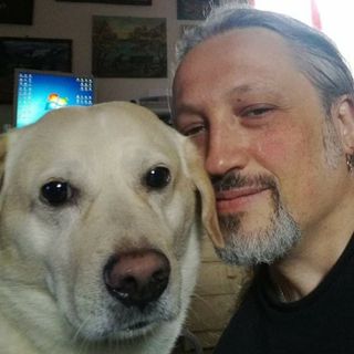 Max Piro con l'amato Beethoven