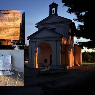 Strappato il cartello della Madonna in Campagna