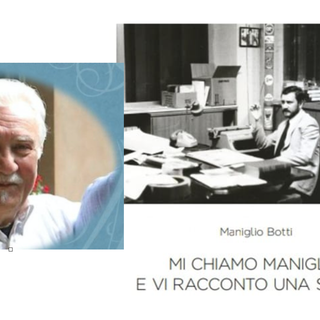 Maniglio Botti e la copertina del libro - per cortesia pagina Cavedio