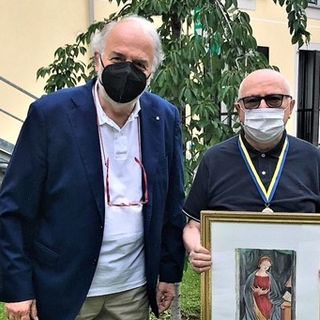 Mariano da Ronch con monsignor Livetti