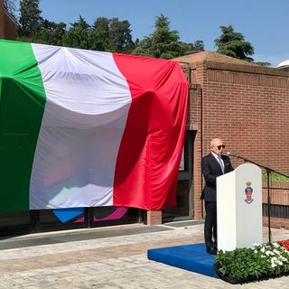 Il Prefetto Salvatore Pasquariello legge la lettera del Presidente della Repubblica Sergio Mattarella