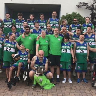 La squadra di baskin dei Millepiedi, attiva dal 2012