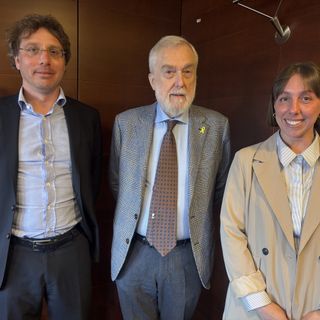 Nella foto, da sinistra, Andrea Pucci, Daniele Schwarz e Virginia Delodovici