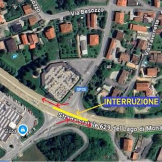 La cartina con la viabilità provvisoria durante i lavori della rotonda di Malgesso sulla superstrada