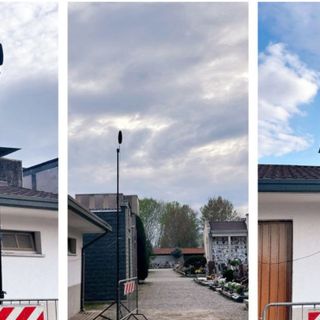 La centralina per la misurazione del rumore degli aerei posizionata a Sesto Calende