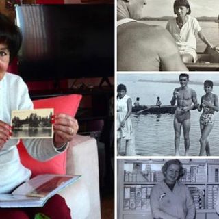 Lucia Malnati, 84 anni, nella sua casa e alcune cartoline della sua vita nella Biandronno di un tempo in cui è cresciuta