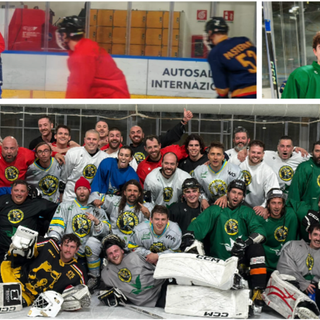 Larkin in pista con i Crazy ieri sera all'Acinque Ice Arena