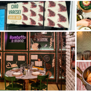 Sopra le vetrine del Mannarino in via Bolchini 15 a Varese, a un passo dallo stadio