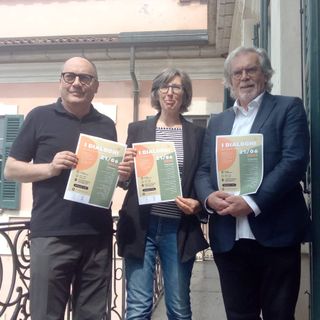 Enzo Laforgia, Elena Castiglioni e Emilio Paccioretti a Palazzo Estense