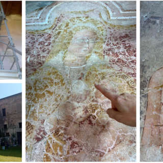 Proseguono i lavori per riportare alla luce l'affresco del Castello di Belforte