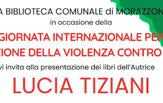Morazzone incontra Lucia Tiziani per celebrare la Giornata internazionale per l’eliminazione della violenza contro le donne