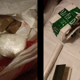 Il materiale sequestrato al pusher dalla polizia di Varese