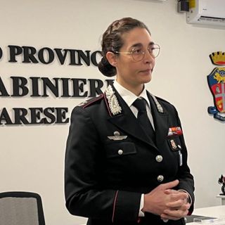 Il maggiore Chiara Crupi, comandante della Compagnia di Varese