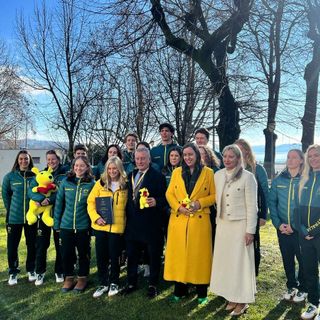 Parte dei 53 atleti australiani che parteciperanno alle Olimpiadi di Milano-Cortina