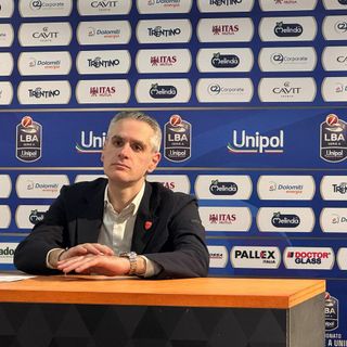 Coach Kastritis nel dopo partita a Trento