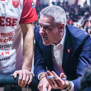 Giannis Kastritis, coach della Openjobmetis Varese )foto Fabio Averna)