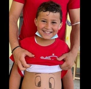 Daniele con il suo bellissimo sorriso in oratorio a Schianno