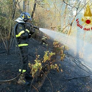 I vigili del fuoco impegnati a Somma Lombardo