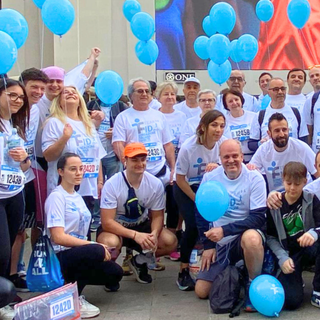 La squadra di Adiuvare alla scorsa Milano Marathon