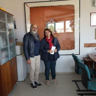 Il presidente di Aime Giuseppe Albertini con la segretaria generale della Cgil Varese Stefania Filetti