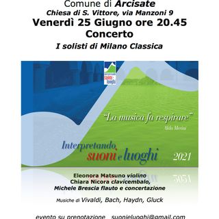 Parte da Arcisate la tredicesima edizione di "Interpretando Suoni e Luoghi"