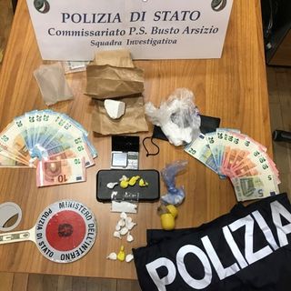 Blitz antidroga della polizia di Busto: arrestato uno spacciatore 62enne