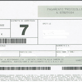 Uno dei bollettini ingannevoli denunciati dalla Camera di Commercio di Varese