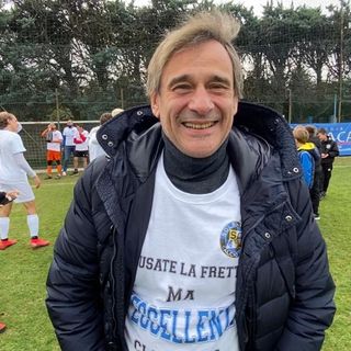 Il presidente della Solbiatese, Claudio Milanese, dopo la promozione