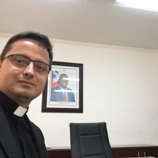 Monsignor Luca Caveada in una foto tratta dalla sua pagina Facebook