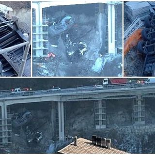 FOTO. Spaventoso incidente sulla A6, camion precipita da un viadotto: un ferito grave dopo un volo di 15 metri