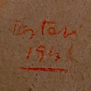 La firma e la data autografe del disegno di Giovanni Testori che sarà donata da Carlo Mazza all’Università dell’Insubria