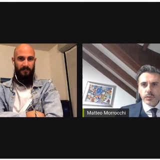Francesco Viscomi e Matteo Morrocchi durante la chiacchierata di ieri sui canali social di Gruppo Immobiliare Varese e VareseNoi.it