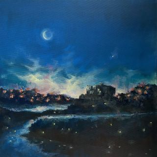 &quot;Cornamuse&quot; di Luca Gastaldi. Sotto in gallery il pittore che vive e lavora a Induno Olona e un'altra sua opera, poi, quindi la pittrice iraniana Narjes Ghorbani e due sue opere
