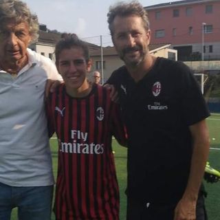 Silvio Papini, Valentina Bergamaschi e Maurizio Ganz oggi a Taverne per l'amichevole Milan-Lugano: peccato non possano giocare assieme perché ne vedremmo delle belle