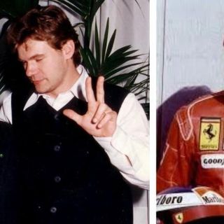 Gianluca Rossi, a destra con il suo maestro Peppino Prisco, e Jean Alesi ospiti ieri sera della puntata &quot;Sport in rete&quot; di Max Airoldi su Radio Village Network