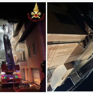 I vigili del fuoco sul posto