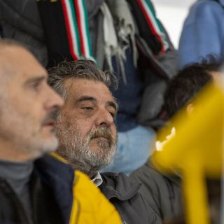 Stefano Malerba al palaghiaccio per gara 7 di finale che ha consegnato il titolo ai Mastini (Photosport &amp; More)