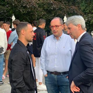 Capitan Disabato, il presidente Amirante e il sindaco Galimberti stasera al De Filippi