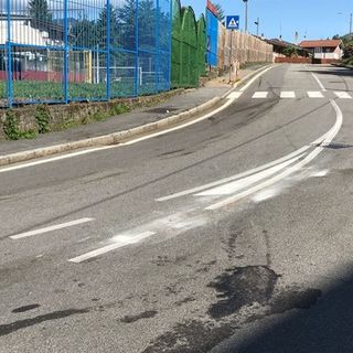 Il luogo del tragico incidente in via Rovereto a San Fermo