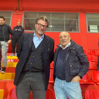 Giancarlo Giorgetti vicino all'amico e dirigente calcistico Giorgio Scapini