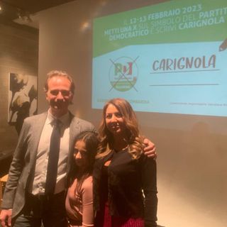 Luca Carignola insieme alla sua famiglia