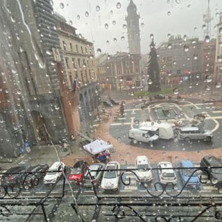 Il temporale su Varese &quot;fotografato&quot; dalla Sala Campiotti della Camera di Commercio