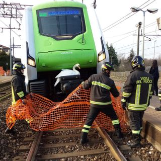 Un cigno prende... il treno alla stazione di Sesto Calende. Per salvarlo intervengono i vigili del fuoco