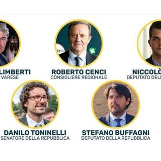 Toninelli e Buffagni a Gavirate per parlare del Lago di Varese e del M5s di Giuseppe Conte