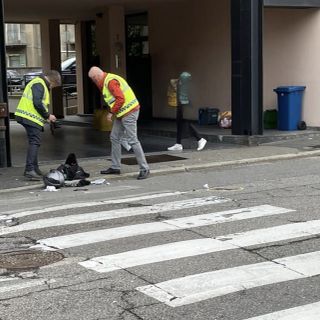 I rilievi della polizia locale questa mattina sul luogo dell'incidente