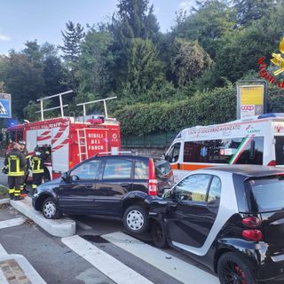 Le auto coinvolte nell'incidente in viale Europa